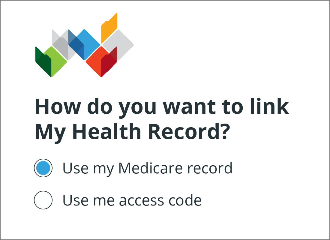 The How do you want to link My Health Record message